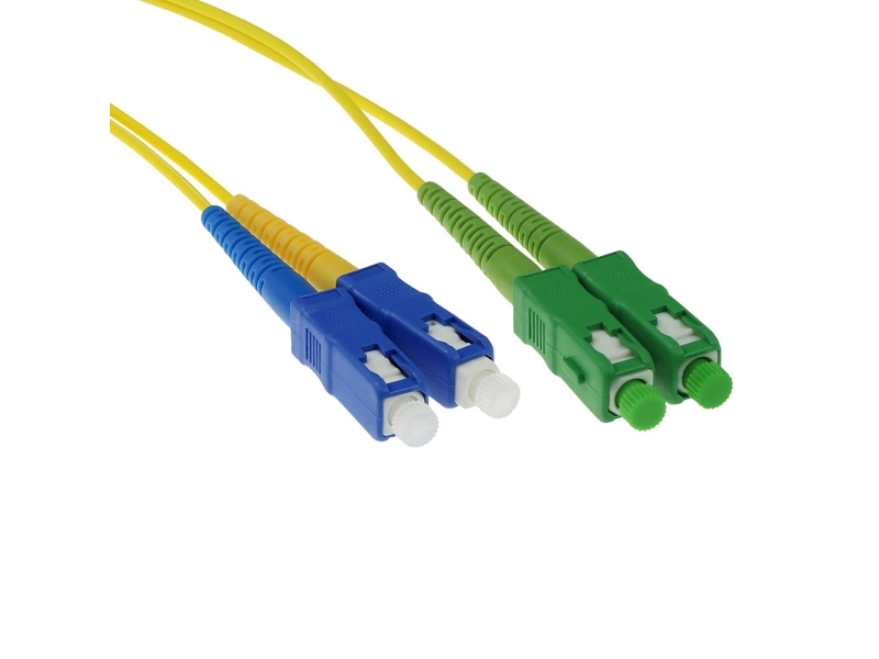 1 Meter Lszh Enkeltmode Os2 Fiberpatchkabel Duplex Med Sc/Apc- Og Sc/Pc-Stik