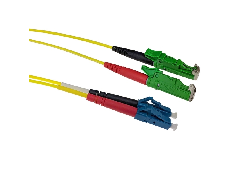 5 M Lszh Singlemode 9/125 Os2 Fiberpatchkabel Duplex Med E2000/Apc Og Lc/Upc Stik