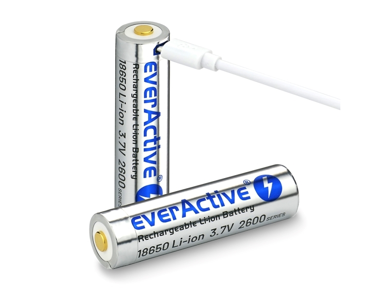Akku Everactive 18650 3,7 V Li-Ion 2600 Mah Micro-Usb Mit Schutzbox