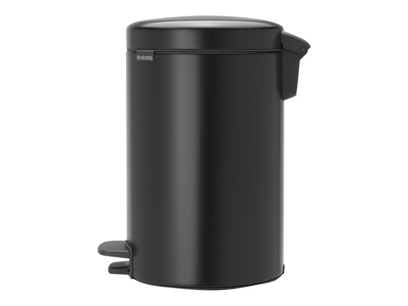 Brabantia Newicon - Skraldespand - Fliplåg - 12 L - Fodpedal - Mat Sort