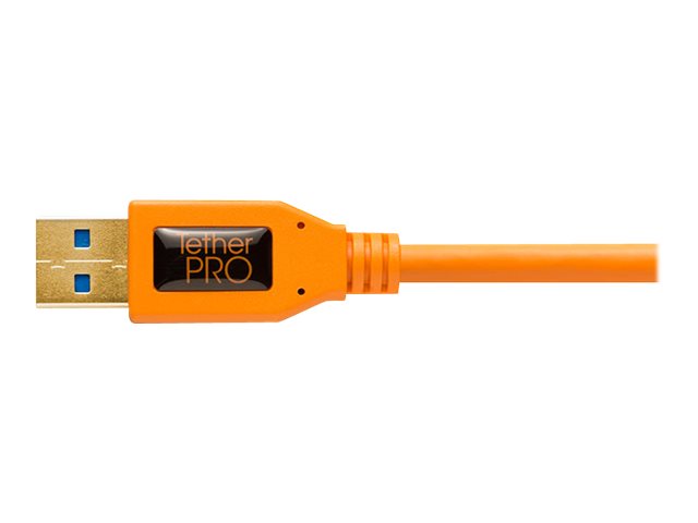 Tether Tools Tetherpro - Usb-Kabel - Usb Type A (Han) Lige Til Micro-Usb Type B (Han) Højrevinklet - Usb 3.0 - 4.6 M - Høj Synligheds-Orange