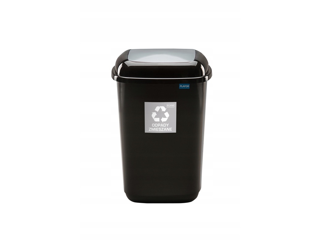 Abfallbehälter Plafor, 28 L, Schwarz/Grau