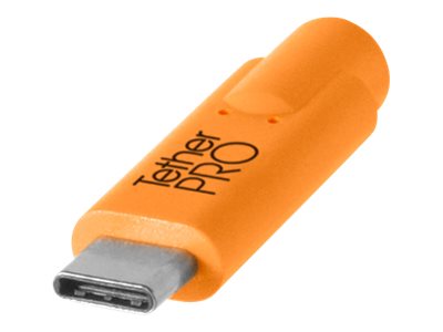 Tether Tools Cuc2515-Org, 4,6 M, Usb C, Micro-Usb B, Usb 2.0, 0,48 Gbit/S, Orange