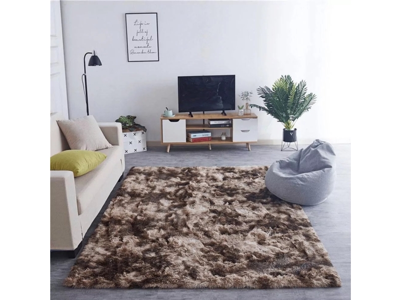 Strado Ombre Shaggy Tæppe 60X120 Ombrecoffee (Brun) Universal