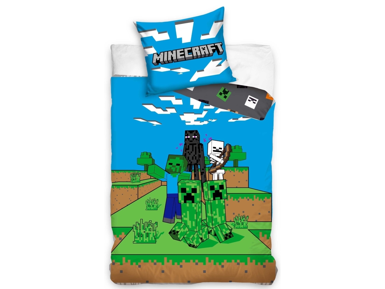 Billede af Minecraft Mobs Gamer Sengetøj - 100 Procent Bomuld