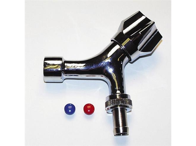 Jyrsintä tyhjennysventtiili Haarukka. 1/2 - W/slproskr. Violetti. Kromi kahva