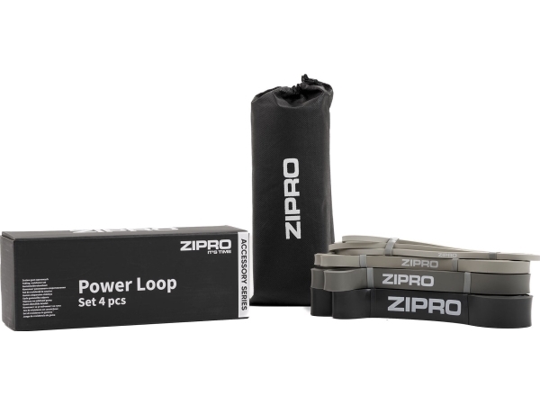 Zipro Powerband Zipro Verschiedene Widerstandsstufen In Dh Grau 4 Stück.