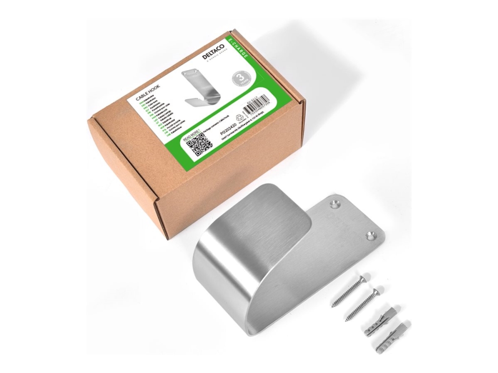 Deltaco E-charge Cable Hook Polished Stainless Steel SS304