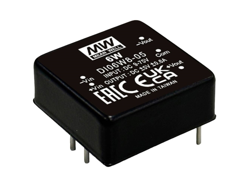 Mean Well DI06W8-05 DC/DC-omvandlare, tryck 48 V/AC -5 V 0,6 A 6 W Antal utgångar: 2 x Innehåll 1 st | DC - DC | GameStuff