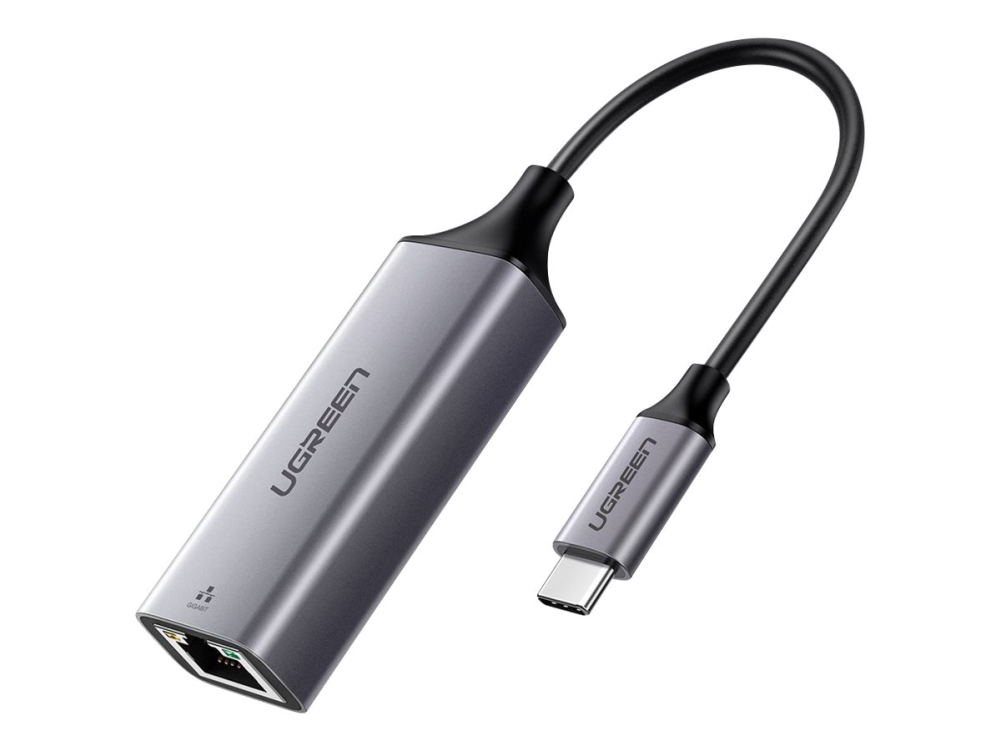 Usb-Adapter Ugreen Usb-C Auf Rj45 Adapter Ugreen Aluminium, Gigabit Ethernet (Grau)