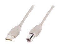 Assmann - Usb-Kabel - Usb (Han) Til Usb Type B (Han) - Usb 2.0 - 1.8 M - Formet - Beige