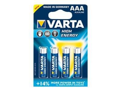 Varta High Energy - Batteri 4 x AAA - alkaliskt | EL Artiklar - Batteri - AAA-batterier | GameStuff