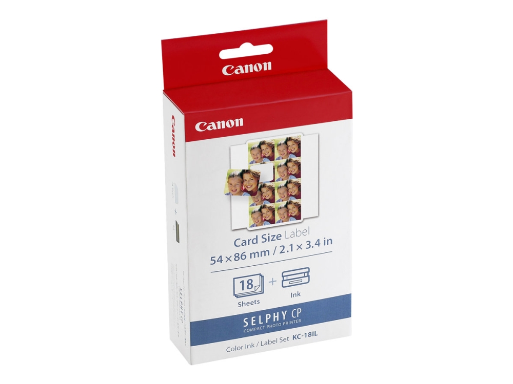 Canon Kc-18Il - 17.3 X 22 Mm Printpatron (Papirkit) - For Canon Selphy Cp1000, Cp1200, Cp1300, Cp1500, Cp530, Cp790, Cp800, Cp820, Cp900, Cp910