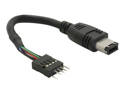 Delock Firewire Cable, Schwarz, Männlich/Männlich, 0,016 M