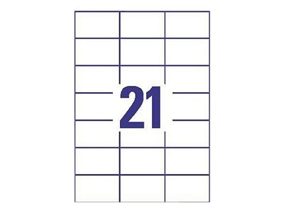Avery Multi-Purpose Labels 3652 - Papir - Permanent Klæbemiddel - Hvid - 70 X 42.3 Mm 210 Rulle (10 Ark X 21) Etiketter Til Flere Formål