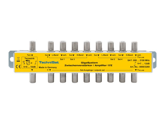 TechniSat GigaSystem 17ZR - RF-förstärkare - silver, gul | EL Artiklar - Antenn - Antennförstärkare | GameStuff