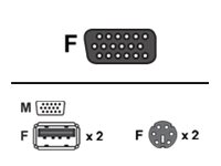 Aten Lin5-27X6-U21g - Tastatur- / Video- / Maus- (Kvm-) Kabel - 18-Polig Sphd (W) Zu Usb, Ps/2, Hd-15 (Vga) (Lin5-27X6-U21g)