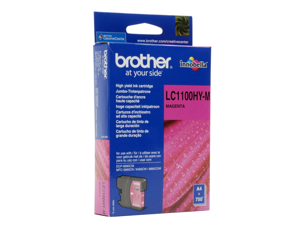 Brother Lc1100m - Magenta - Original - Blækpatron - Für Brother Dcp-185, 385, 395, 585, J715, Mfc-490, 5490, 5890, 5895, 6890, 790, 795, 990, J615