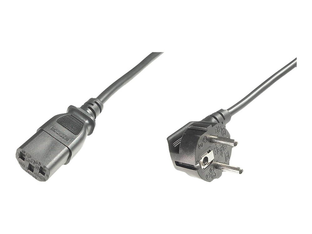 Assmann - Strømkabel - Power Iec 60320 C13 Til Power Cee 7/7 (Han) - Ac 250 V - 2.5 M - Formet - Sort