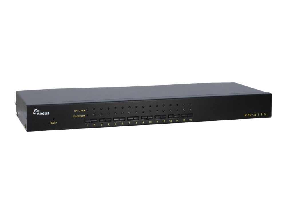Argus Kvm Ks-3116 - Kvm Switch - 16 X Kvm Port(S) - 1 Lokalbruger - Monterbar På Stativ