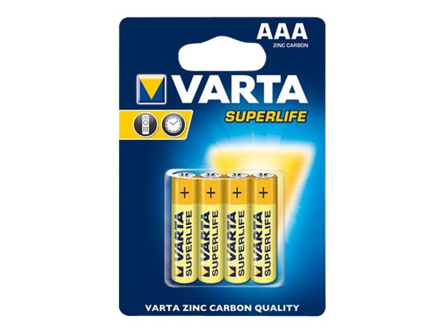 Varta Superlife Aaa, Einwegbatterie, Aaa, Alkali, 1,5 V, 4 Stück(E), Mehrfarbig