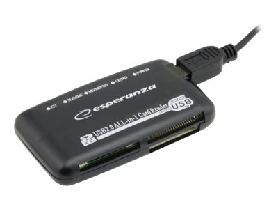 Esperanza EA117 - Kortläsare - allt-i-1 (SD, MMC, xD, MS, CF, MS PRO, Microdrive) - USB 2.0 | Foto och video - Foto- & videotillbehör - Minneskortsläsare | GameStuff