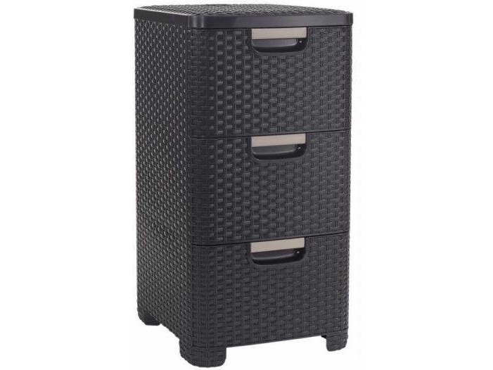 CURVER REGAL Z 3 skuffer 3x14L mørk brun