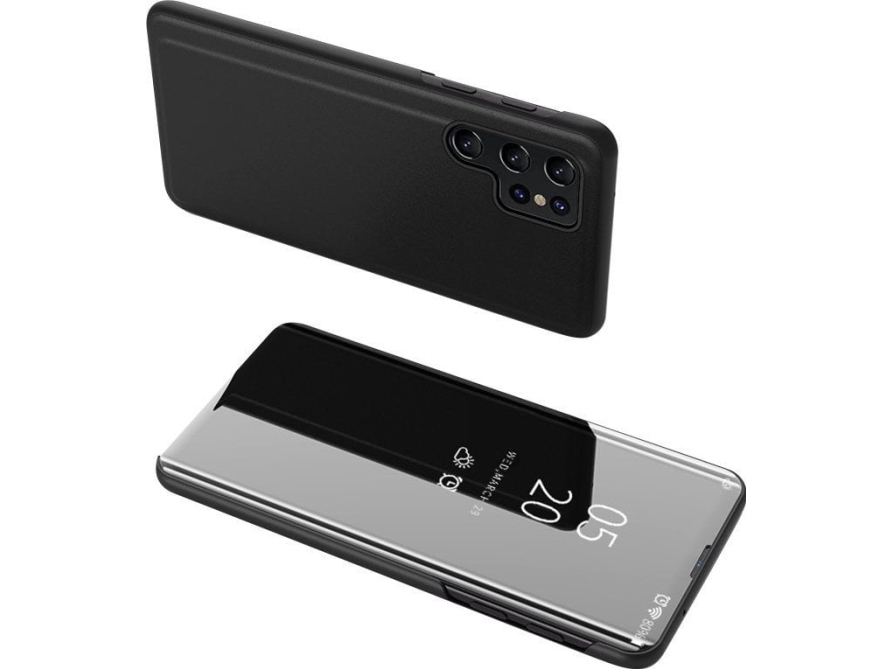 Hurtel Clear View Case Etui Do Samsung Galaxy S23 Ultra Pokrowiec Z Klapk Sort