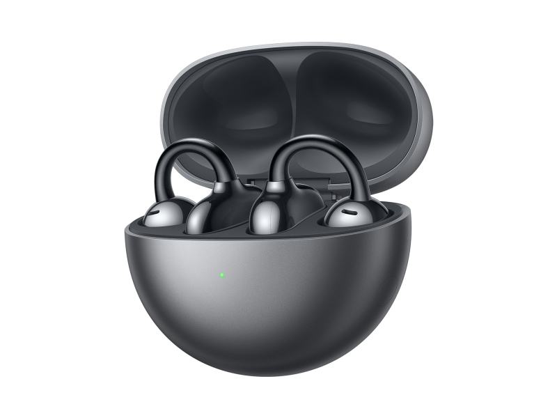Huawei FreeClip - Ægte trådløse øretelefoner med mik. - åbent øre - over øret-montering - Bluetooth - sort