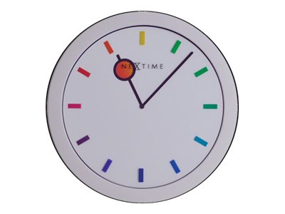 Nextime Colour Change Ball - Ur - Kvarts - Vægmonterbar - 28 Cm - Hvid