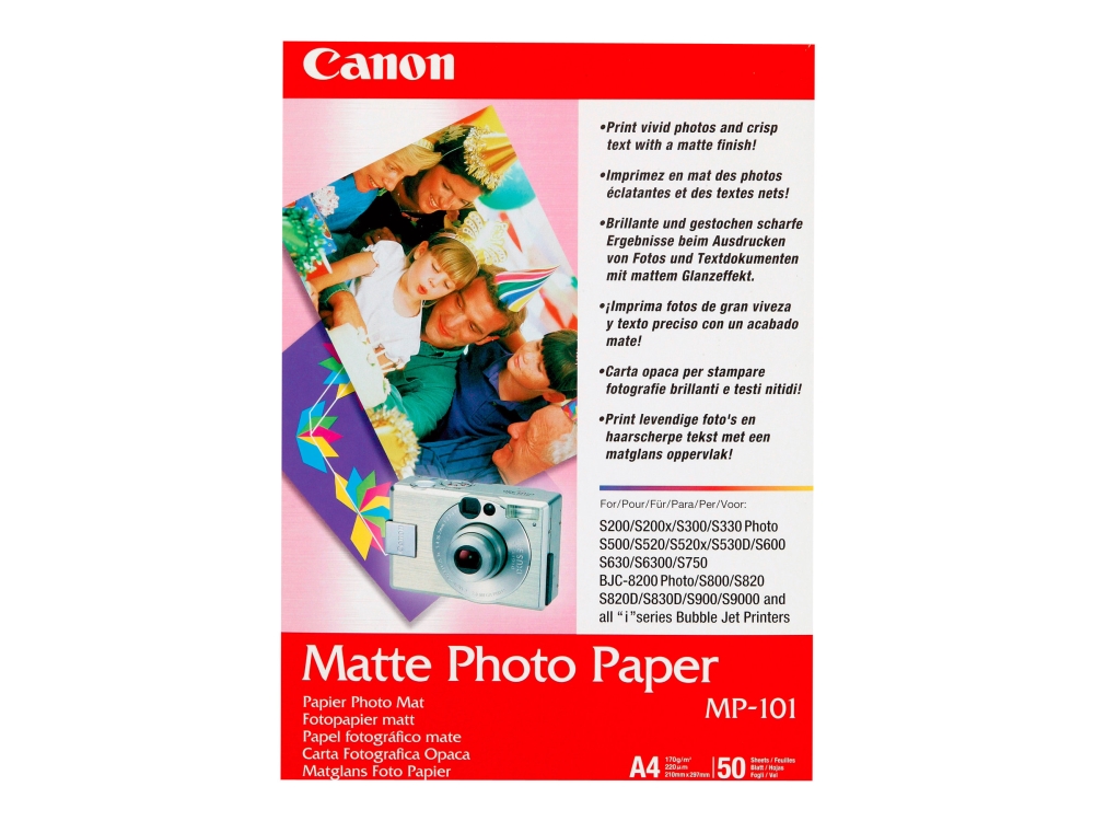 Canon Mp-101 Mattes Fotopapier A4 – 50 Blatt, 170 G/M², A4 (210 X 297 Mm), 50 Blätter