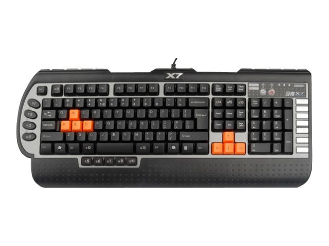 A4tech X7-G800, Volle Größe (100%), Kabelgebunden, Ps/2, Qwerty, Schwarz