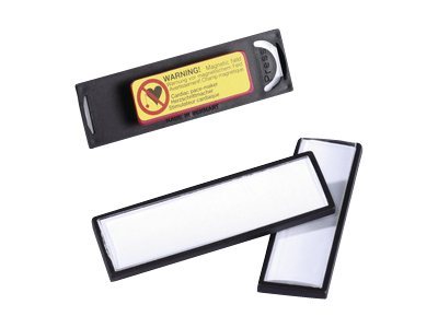 Navneskilt Durable Clip Card Med Magnet 1,7X6,7 Cm - (25 Stk.)