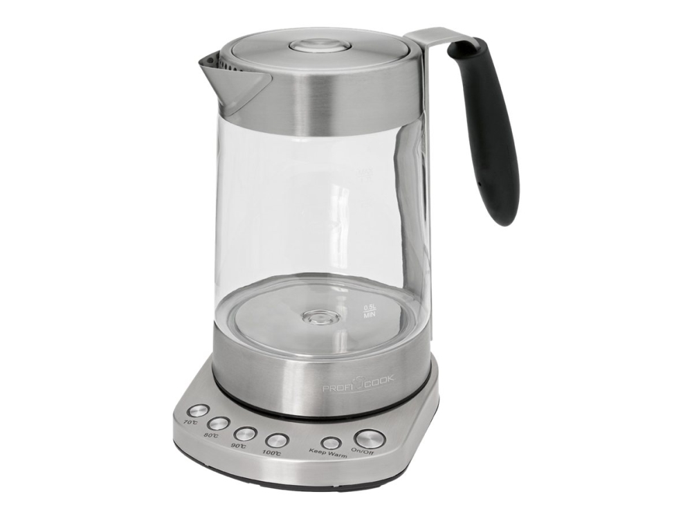 Proficook Pc-Wks 1020 G - Telaver/Kedel - 1.7 Liter - 3 Kw - Rustfrit Stål/Sort