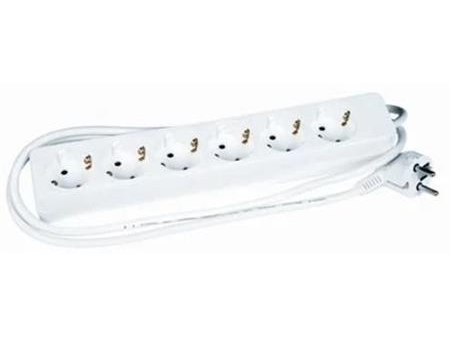Stikdåse Schuko 6R 3Meter 3G1,5 Hvid