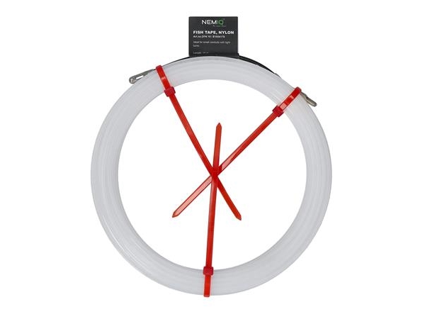 Sökfjäder nylon 20m Ø4mm, för enkel kabeldragning i rör och kablar. Med rundat huvud.