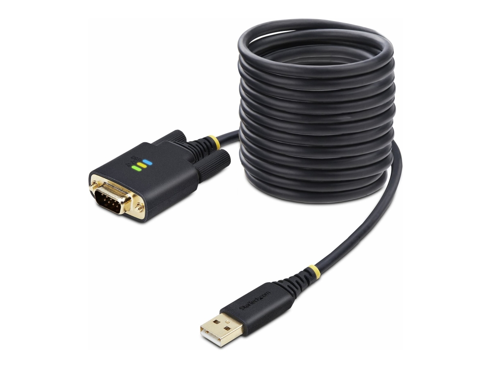 Startech.Com 10Ft (3M) Usb To Serial Adapter Cable, Interchangeable Db9 Screws/Nuts, Com Retention, Usb-A To Db9 Rs232, Ftdi Ic, Level-4 Esd Protecti