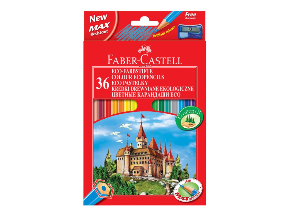 Faber-Castell CASTLE - Färgpenna - permanent - klara färger (paket om 36) | Skrivredskap - Blyertspennor & pencils - Blyertspennor | GameStuff