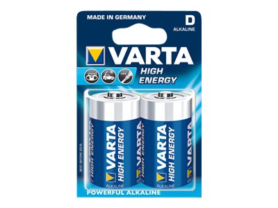 Varta High Energy - Batteri 2 X D - Alkalisk