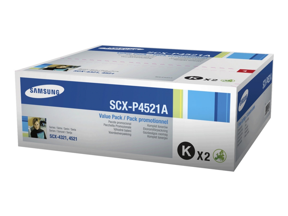 Samsung Scx-P4521a - 2 Pakker - Sort - Original - Tonerpatron - For Scx-4321, 4521F
