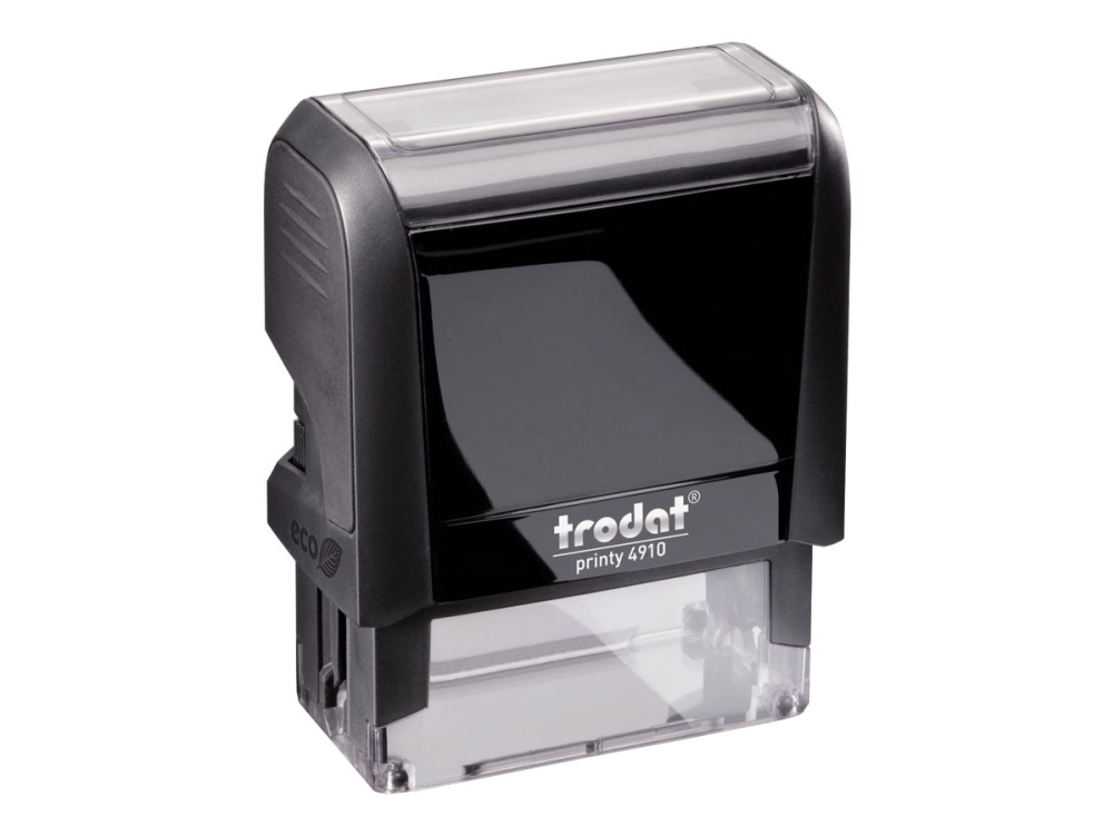 Trodat Printy 4910 - Stempel - Selv-Sværtende - Sort - Brugerdefineret Tekst - 26 X 9 Mm - Økosort