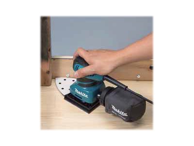 Makita Bo4565k, Schwingschleifer, Velcro, Schwarz, Türkis, 14000 Opm, 1,5 Mm, 0,75 Mm