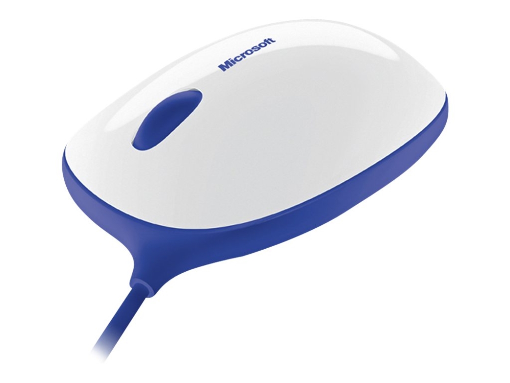 Barnmus - Microsoft Express Mouse - höger- och vänsterhänt - optisk - 3 knappar - kablage - USB - vit, blå | Datorer & Surfplattor - Datorer - tillbehör - Möss | GameStuff