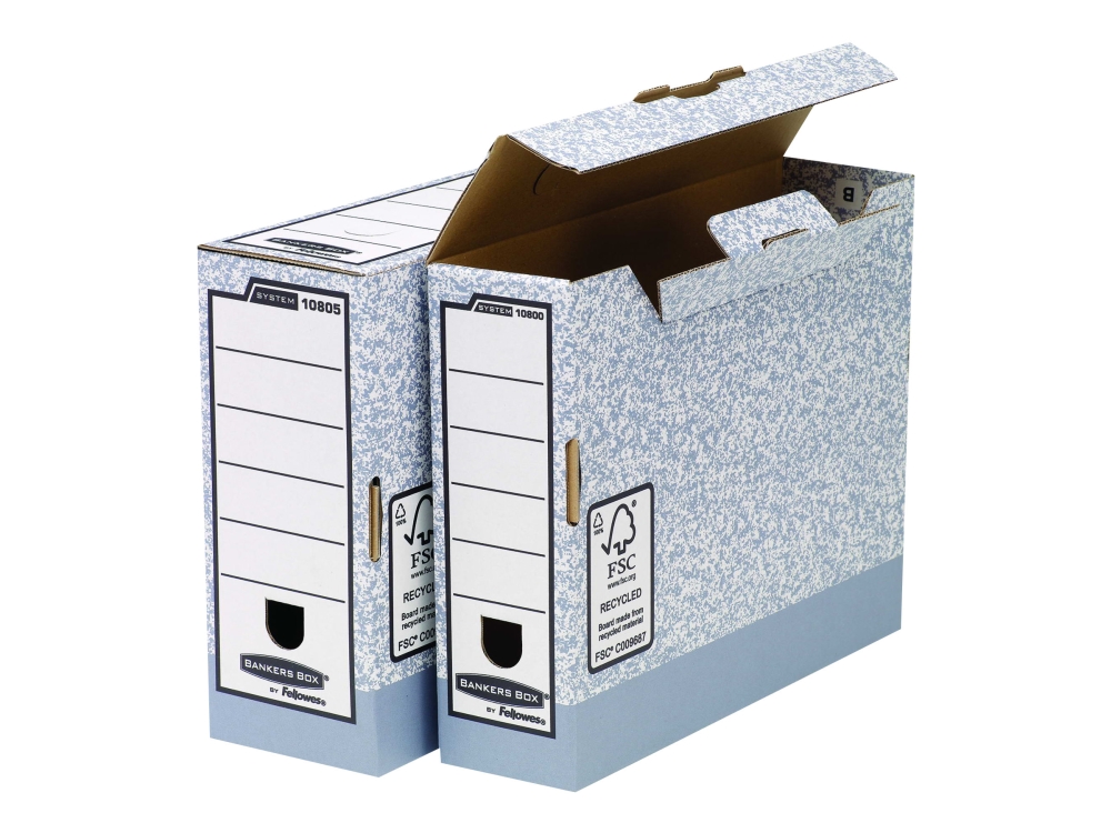 Bankers Box System - Boxfil - ryggbredd: 100 mm - för A4 (210 x 297 mm) - grå | Arkivering - Binders - Övriga | GameStuff