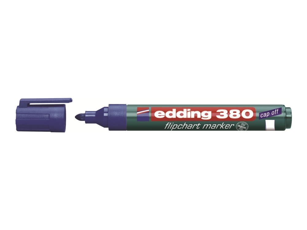 Edding 380 Flipchart - Markør - For Flip-Over Tavle - Blå - Vandbaseret Blæk - 1.5-3 Mm