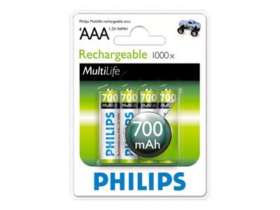 Philips Multilife R03b4a70 - Batteri 4 X Aaa - Nimh - (Genopladelige) - 700 Mah