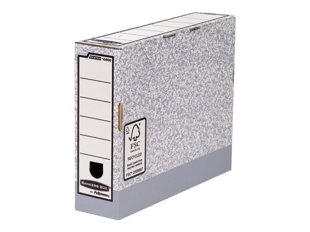 Bankers Box System - Boxfil - ryggbredd: 80 mm - för A4 (210 x 297 mm) - grå | Arkivering - Binders - Övriga | GameStuff