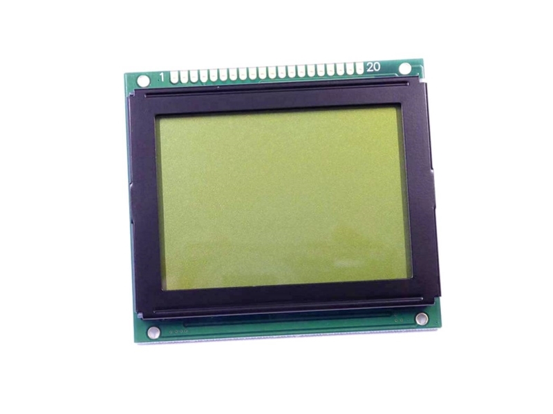 Display Elektronik LC-display Gulgrøn 128 x 64 Pixel (B x H x T) 78.00 x 70.00 x 12.6 mm DEM128064H1SYH-PY