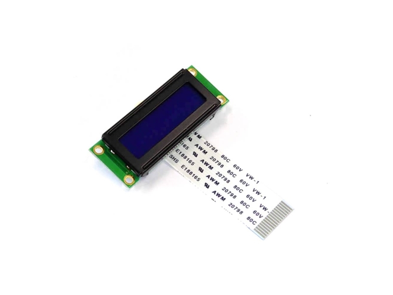 Display Elektronik LC-display Sort, Hvid Blå (B x H x T) 53 x 20 x 7.5 mm DEM16223SBH-PW-N