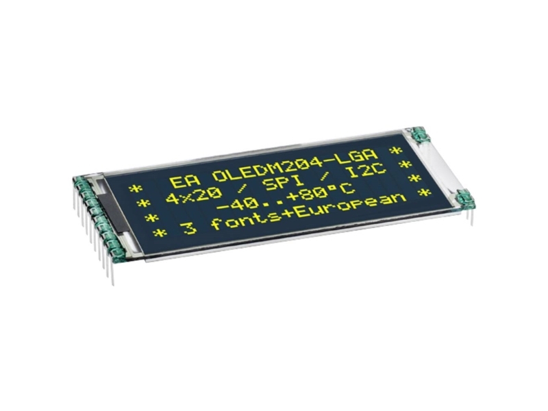 Display Elektronik OLED-modul Gul Sort (B x H x T) 61 x 28 x 2.4 mm